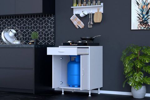 DOQU M OCAK ALTI TÜP GÖZLÜ SET, 56 CM, ASKILI RAFLI