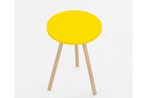 YURİ YUVARLAK YAN SEHPA, SARI