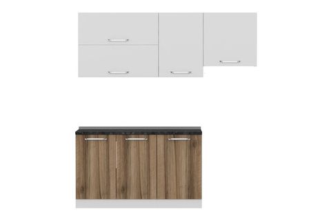 MİNAR 200 CM MUTFAK DOLABI BEYAZ DORE 200 D7