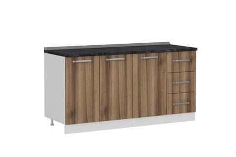MİNAR 165 CM MUTFAK DOLABI BEYAZ DORE 165-D1-ALT MODÜL
