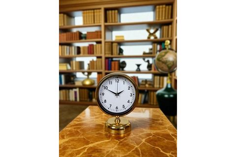 ELEGANCE GOLD METAL MASA SAATİ 25X20 CM