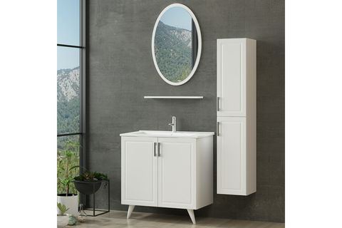 SANYA BANYO DOLABI AY2K135, BEYAZ, 85CM