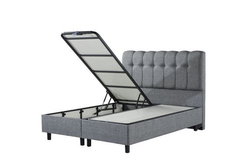 LUNA FORTE BAZA VE BAŞLIK SETİ, GRİ, 160X200