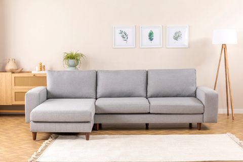 MERLİN CORNER SOFA NEW, MELANGE GREY
