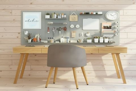 GALVANİZ METAL ÇOK AMAÇLI PANO PEGBOARD, AÇIK GRİ, 86X41X3 CM