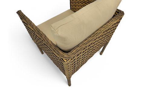 LETRA RATTAN İKİLİ BAHÇE MOBİLYASI, KAHVERENGİ