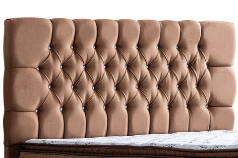 ROMA BAZA VE BAŞLIK SETİ, AÇIK KAHVERENGİ, 90X190