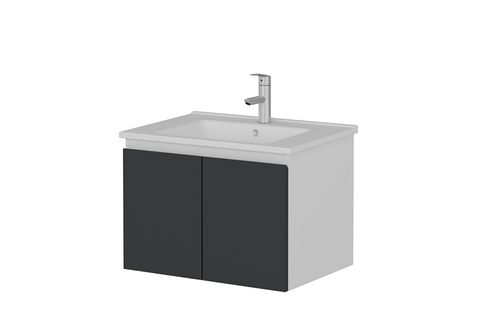 NİKA BANYO DOLABI ALT 65CM AS2K ETJ BEYAZ ANTRASİT