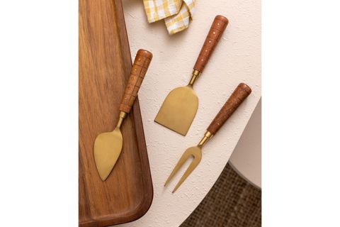 THE MİA WOOD PEYNİR SERVİS TAKIMI 3 PARÇA