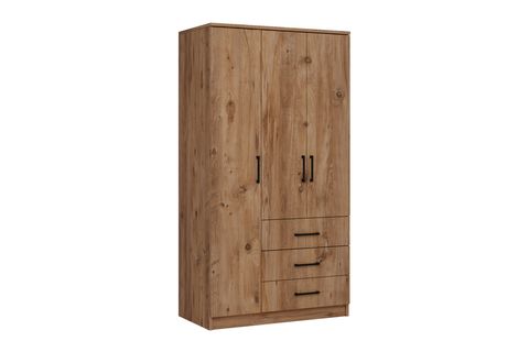EASY GARDIROP, CEVİZ, 3 KAPILI 3 ÇEKMECELİ