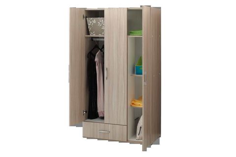 ADORE MAX 3 KAPILI TEK ÇEKMECELİ GARDIROP - İTALYAN MEŞE