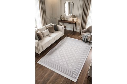 KOZA NAZENDE KREM GRİ SALON HALISI  A3397D, 120X180