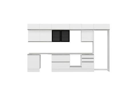 ALVİNKA 410X240 CM MUTFAK DOLABI, MB E90S60S60 3 ANTRASİT SUNTALAM