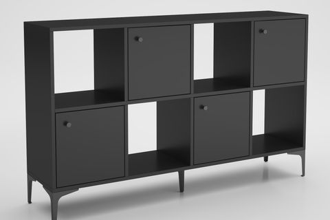 SATÜRN ÇOK AMAÇLI DOLAP KONSOL, 120 CM, SİYAH