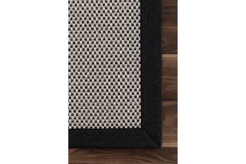 SİSALO BORDURE KREM SİYAH SİSAL HALI SİYAH BORDÜR B3417E, 100X450