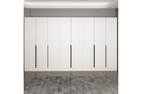 KALE 210 CM 8 KAPAKLI 4B RAF PORTMANTO, BYZ MBR ÇİZGİLİ BYZ