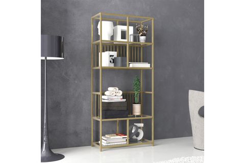 MARSAH HOME METAL KİTAPLIK, GOLD