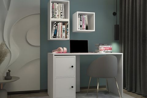 BK ÇALIŞMA MASASI, 2 KAPAKLI ALT DOLAPLI