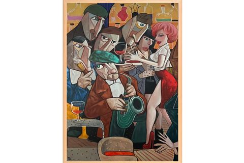 AHŞAP ÇERÇEVELİ POP BAR TABLO TABLO SETİ, 50X70