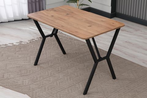 NOVA MUTFAK MASA TAKIMI, 4 SANDALYE, CEVİZ, 110X70 CM, LACİVERT