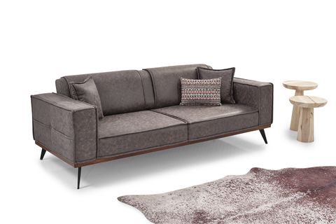 YENİ LOFT NUBUK KOLTUK TAKIMI, ANTRASİT