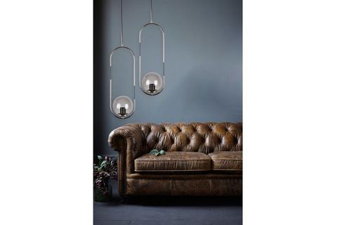 BUBBLE LAMP GÜMÜŞ RENK KAPLAMALI FÜME CAMLI SARKIT