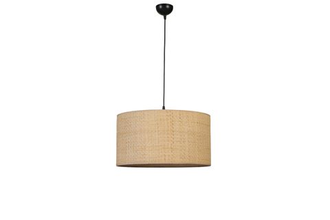 HASIR RATTAN ABAJURLU TEKLİ SARKIT AVİZE