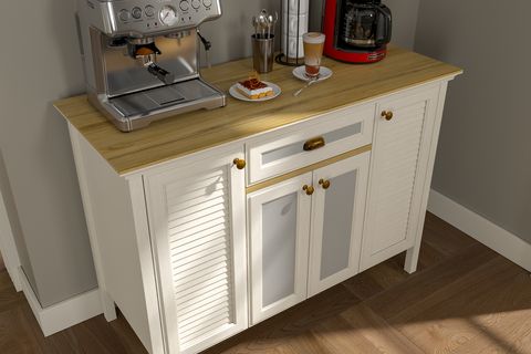 VALENA KAHVE KÖŞESİ AİRFRY DOLABI, 4 KAPAKLI 1 ÇEKMECELİ