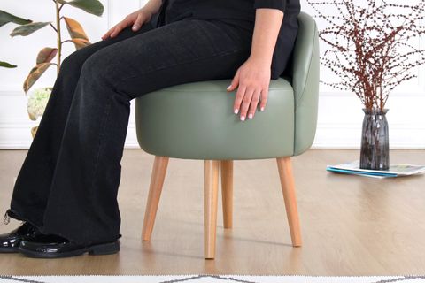 BURKS DERİ PUF, YEŞİL