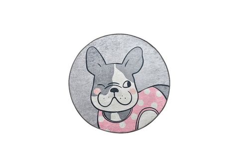 CHİLAİ HOME HAPPY DOGS GRİ DJT ÇAP DEKORATİF HALI 100 CM