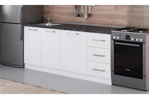 MİNAR 195 CM MUTFAK DOLABI BEYAZ 195-B1 -ALT MODÜL