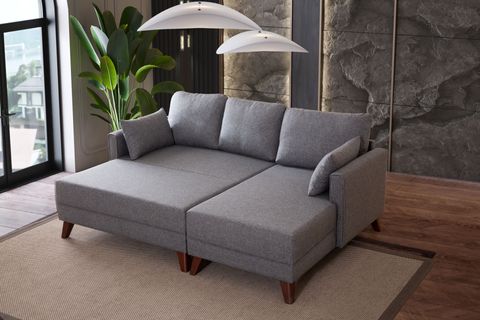 GLORİA MİNİ KÖŞE KOLTUK, GRİ, SAĞ KÖŞE