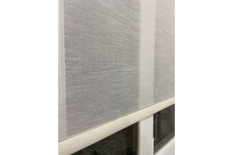 ÇİFT MEKANİZMALI ETEKSİZ TÜL VE STOR PERDE, KREM, DSG1085, 240X260