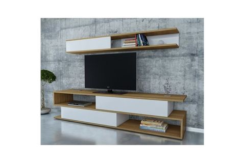 SİMS TV ÜNİTESİ TEAK BEYAZ