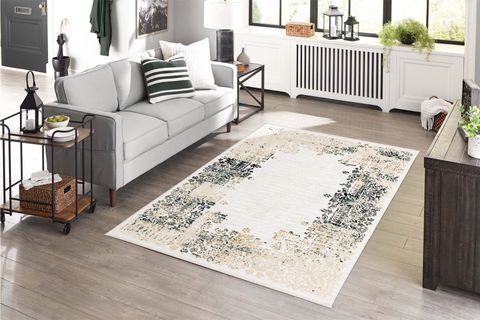 ANGORAHOME ETHNIC DOKUMA MAKINE HALISI, DİKDÖRTGEN, LACİVERT, 215X305, 1922NVY