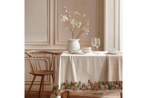 KARLI KÖY PAMUK MASA ÖRTÜSÜ, 100X100 CM