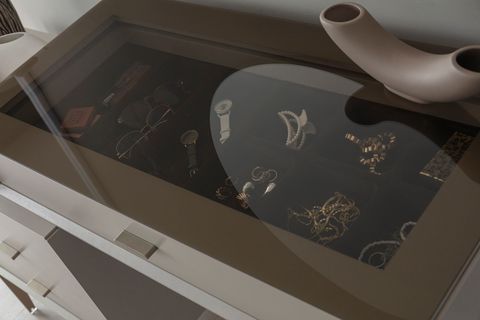 PANDORA NOX YATAK ODASI TAKIMI CAMLI, KREM, 5 KAPAKLI