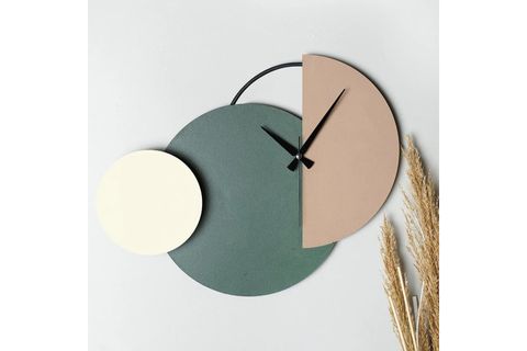 MATEEN METAL DEKORATİF DUVAR SAATİ, 47-31 CM