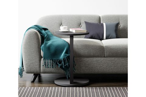 CLEO TEKERLEKLİ C SEHPA TEKERLEKLİ YAN SEHPA, ANTRASİT