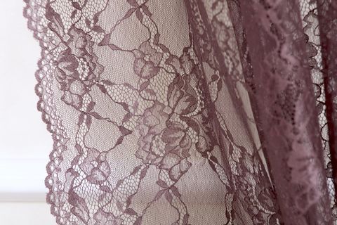 MASSARELLİ FRANSIZ DANTELİ FON TÜL MÜRDÜM RENGİ PİLESİZ 260X260