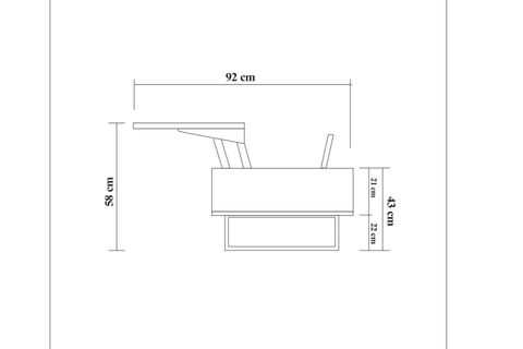 NEW LAXUS 3 ÇEKMECELİ KONSOL SEHPA TAKIMI, CEVİZ, 140CM