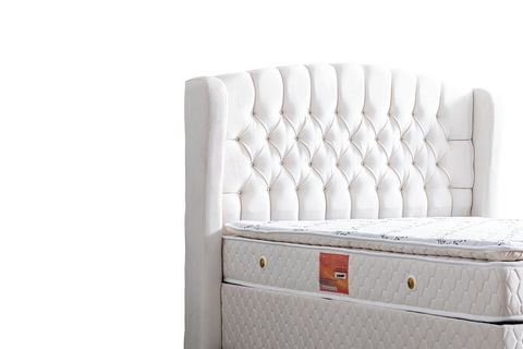 NİCE BAZA BAŞLIK VE YATAK SETİ, KREM, 100X200