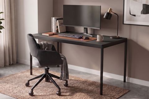 OFİSİMİ SELECT LİSA ÇALIŞMA MASASI, OFİS MASASI, MAT SİYAH, 120 CM
