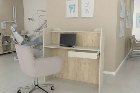 LEDLİ KARŞILAMA BANKOSU, KUMTAŞI, 110 CM