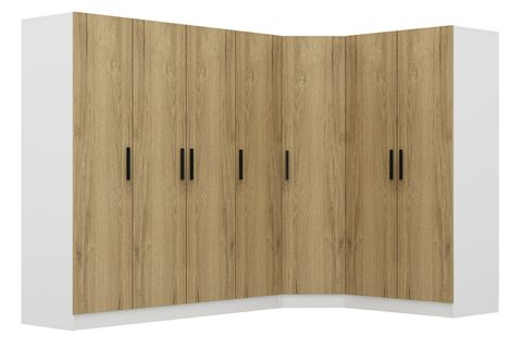 KALE 7 KAPAKLI 2Ç KÖŞE DOLAP - PERA CEVİZ 210CM