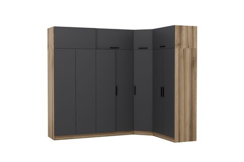 MİNAR KALE GARDIROP 2,  7 KAPAKLI,  ANTRASİT