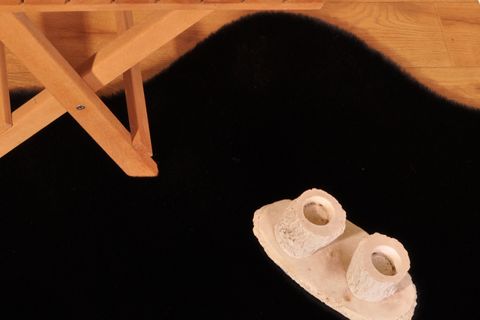 TAPPETO REX TAVŞANI DEKORATİF DOUBLE POST, SİYAH, 60X100