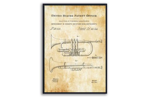 WİND INSTRUMENTS PATENT ÇERÇEVELİ PANO SET, 50X70