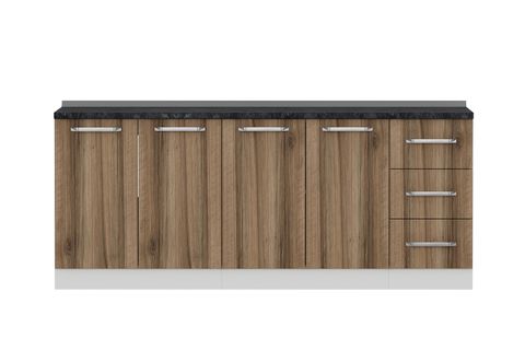 MİNAR 200 CM MUTFAK DOLABI BEYAZ DORE 200-D1-ALT MODÜL