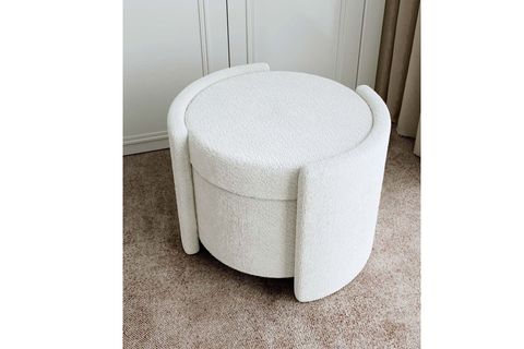 BERLİN SANDIKLI TEDDY PUF, BEYAZ
